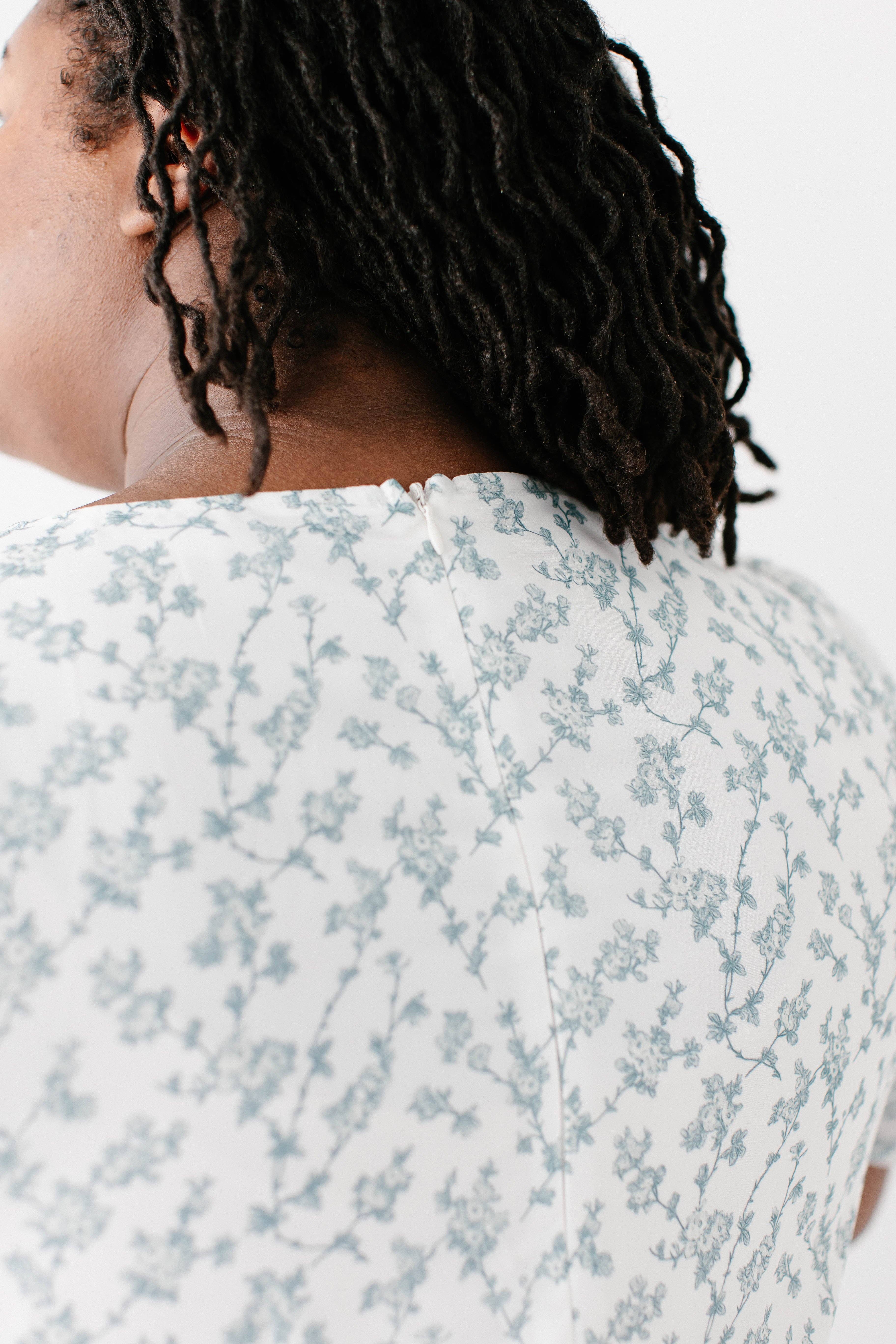 Sage 'Esther' Floral Print Maxi Dress for wholesale on Faire13