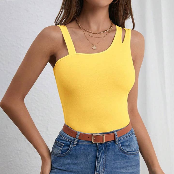 Simple, versatile and fashionable halter top for wholesale by Lily Clothing