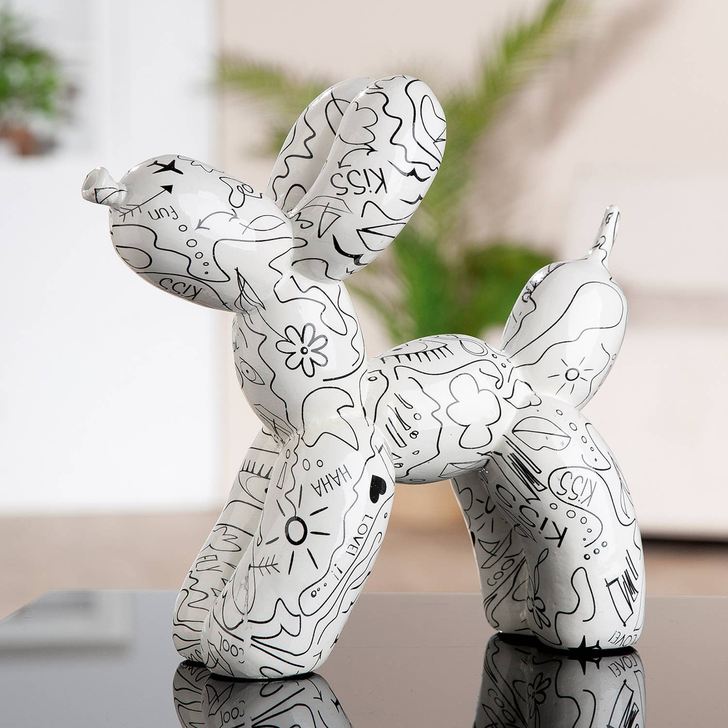 Modern style dog figure, white H.23 cm for wholesale on Faire1