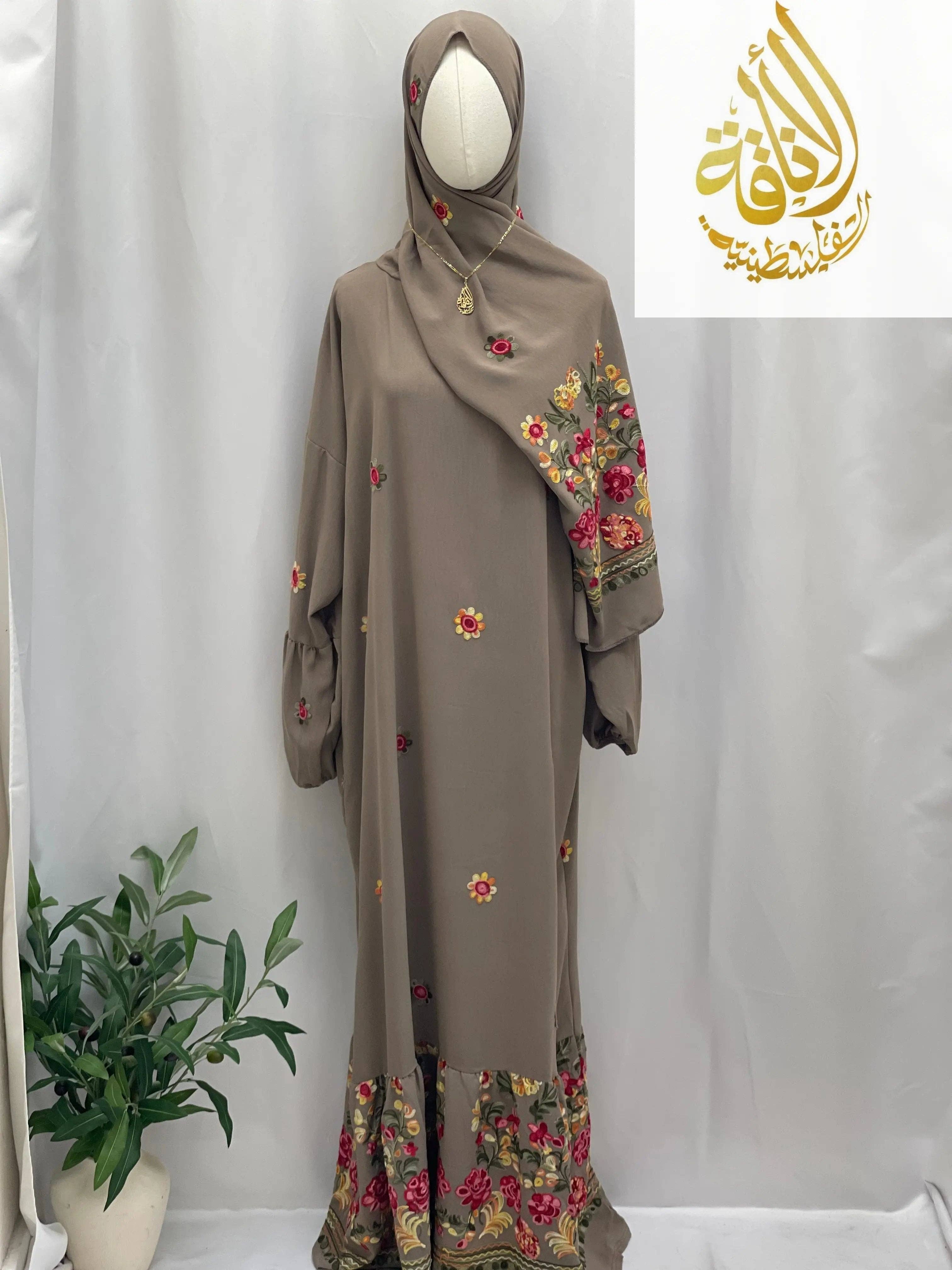 Palestinian Elegance - Wholesale Kaftan - Women's - Prayer Dress with Attached Hijab - Modesty & Comfort21