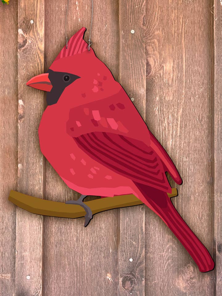 Arte en metal para exteriores Cardinal para venta al por mayor de Steel Southern Designs