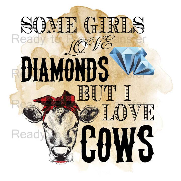 I Love Cows - Funny Sublimation Transfer T145 for wholesale by BreezePrintCo