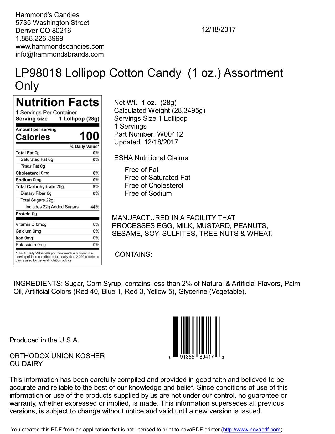 Hammond's Candies - Wholesale Lollipop - Easter Egg Lollipops - Flavor Assortment -18 Pc POP Display 1