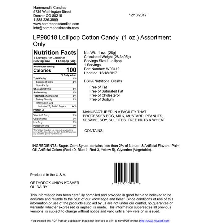 Hammond's Candies - Wholesale Lollipop - Easter Egg Lollipops - Flavor Assortment -18 Pc POP Display 1