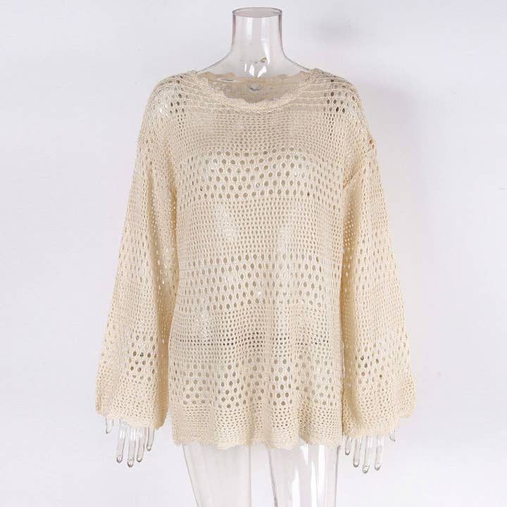 Rosa Clothing - Wholesale Swim Cover Up - Women's - Cut-Out Flared Sleeves Beach Cover-Up13