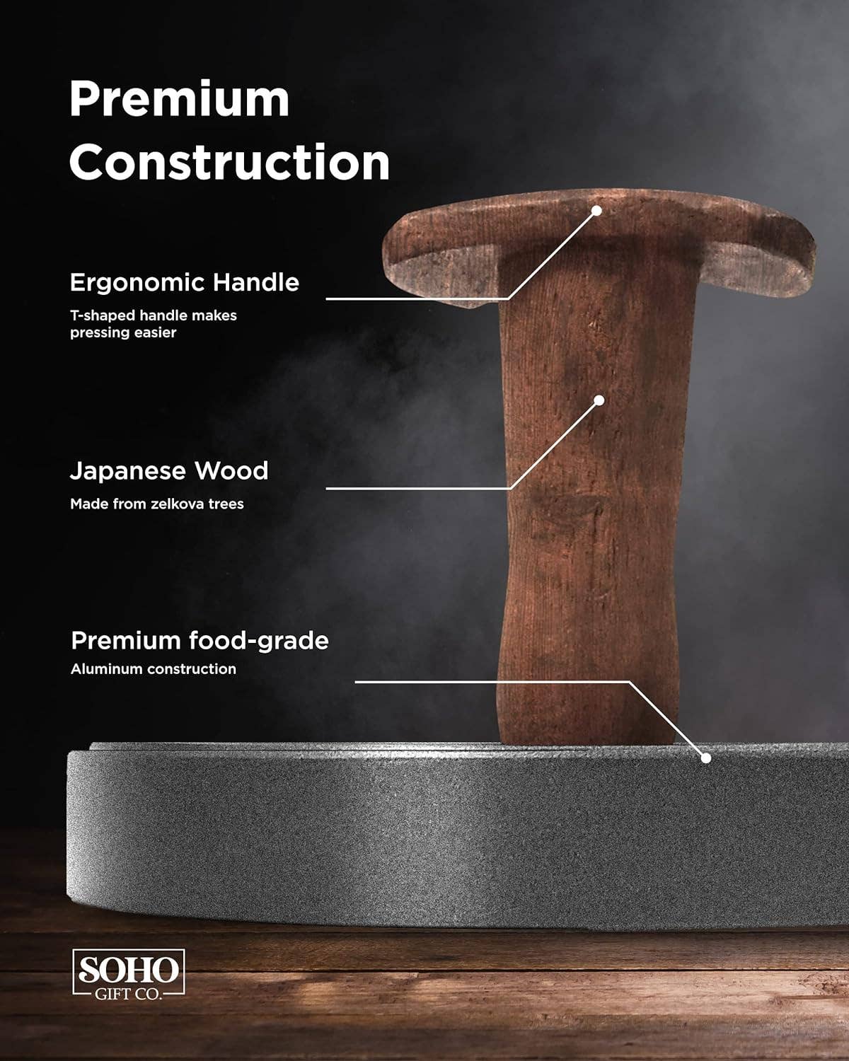 Infinite Basics - Vente Outil de gril pour l'extérieur - Coffret cadeau grillade pour papa : presse à hamburger antiadhésive en aluminium « Dad Grill Boss » pour barbecue3