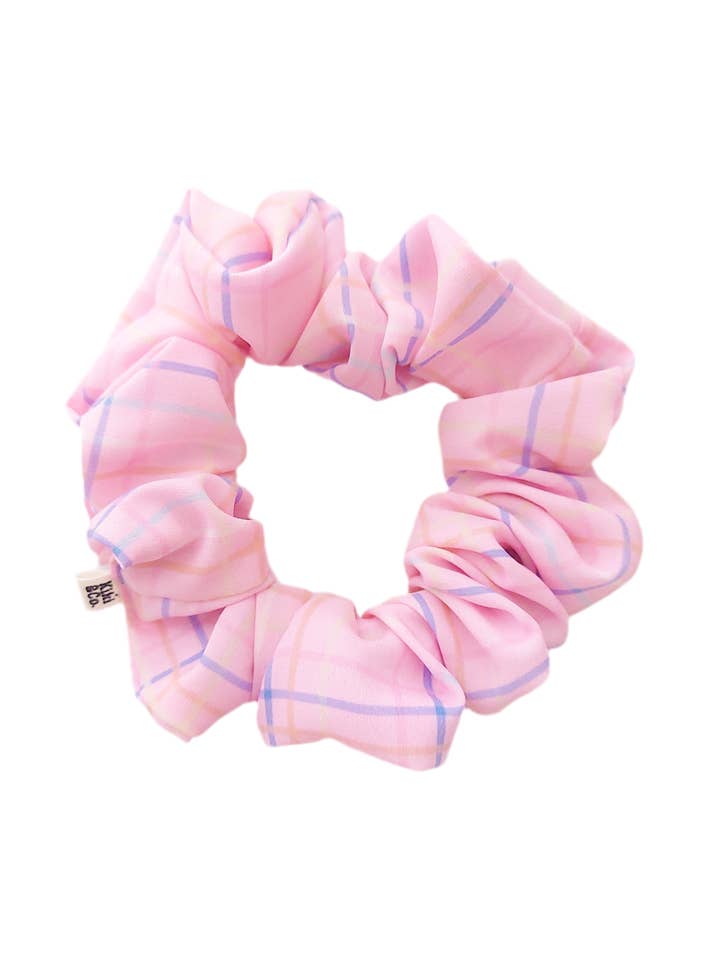 Scrunchie - Pastel Plaid - Crepe for wholesale by Kiki & Co.