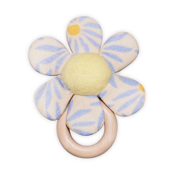 Daisy Dreams Wood Ring Teething Toy for wholesale by Apple Park