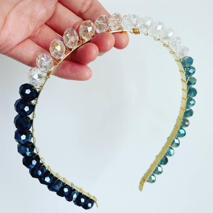 Crystal Colorblock Crown for wholesale by Hettie Hair Accessories