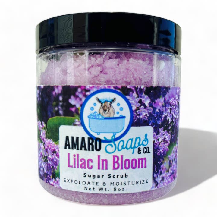 Lilac in Bloom Sugar Scrub for wholesale by Amaro Soaps & Co.