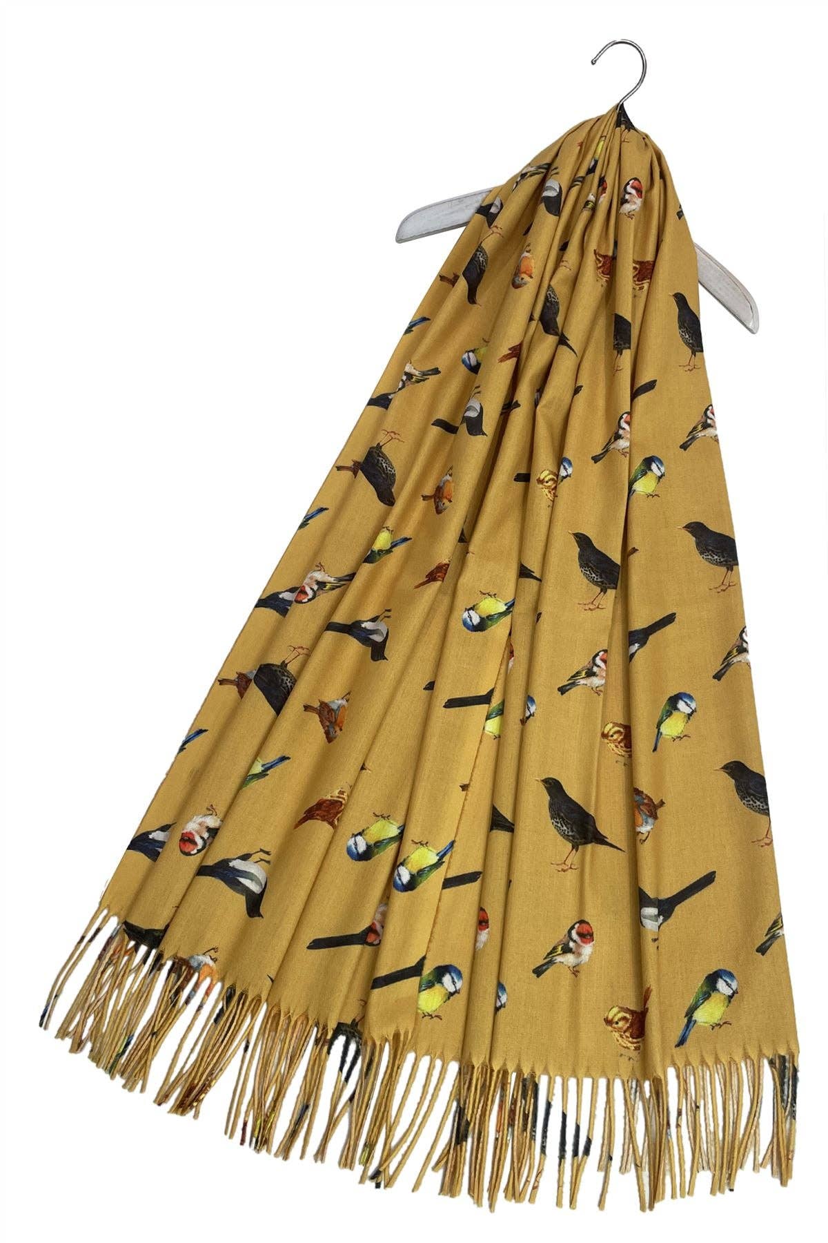 Fashion Scarf World - Wholesale Sjaal - Dames - Sjaal met kwastjes en print van British Wildlife Birds5