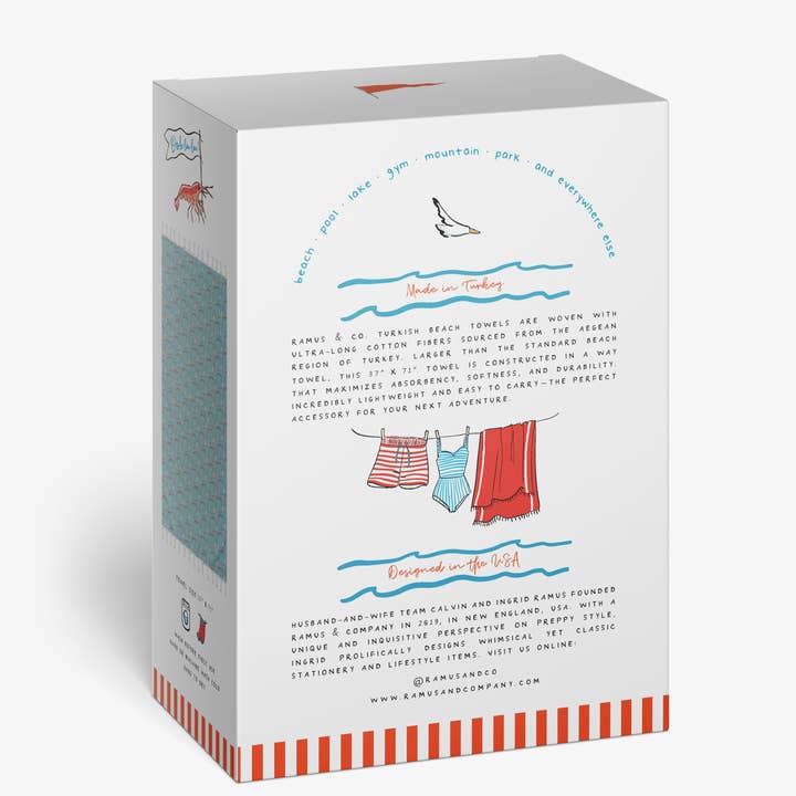 Ramus & Co. - Wholesale Beach Towel - Aqua Reef Turkish Beach Towel4