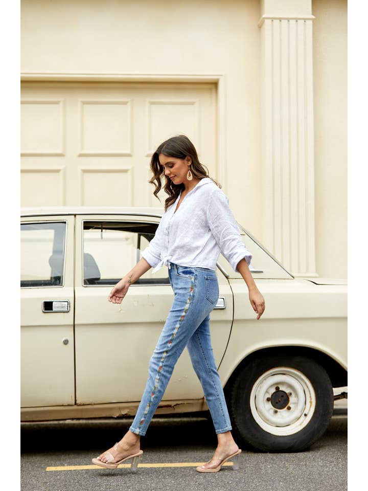 Orange Fashion Village - Wholesale Jeans - Women's - Mabelline's Embroidered Denim Jeans4