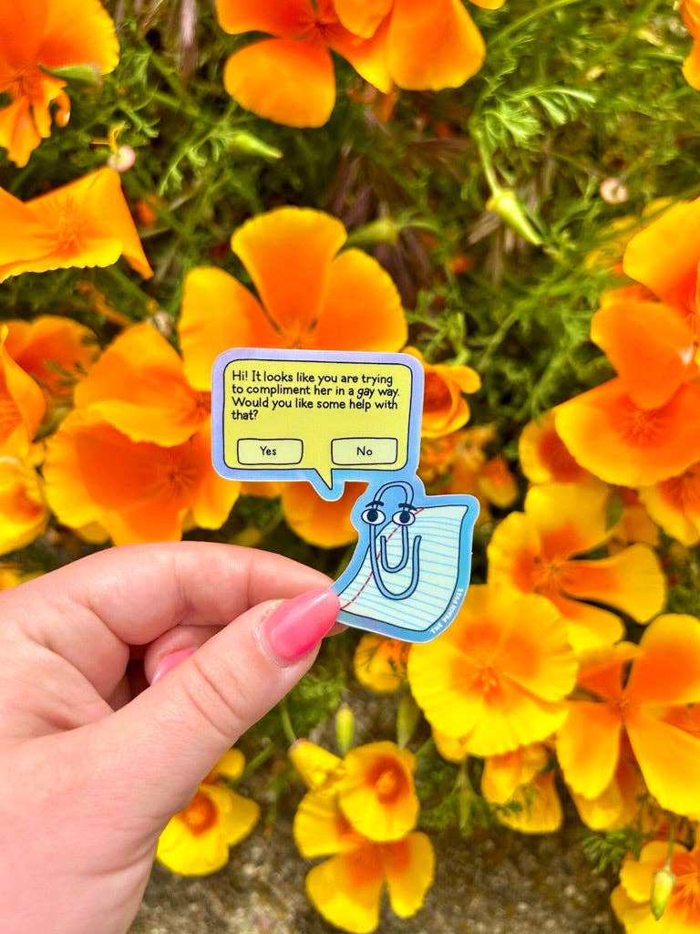 The Peach Fuzz - Wholesale Sticker - Gay Clippy Holographic Sticker6