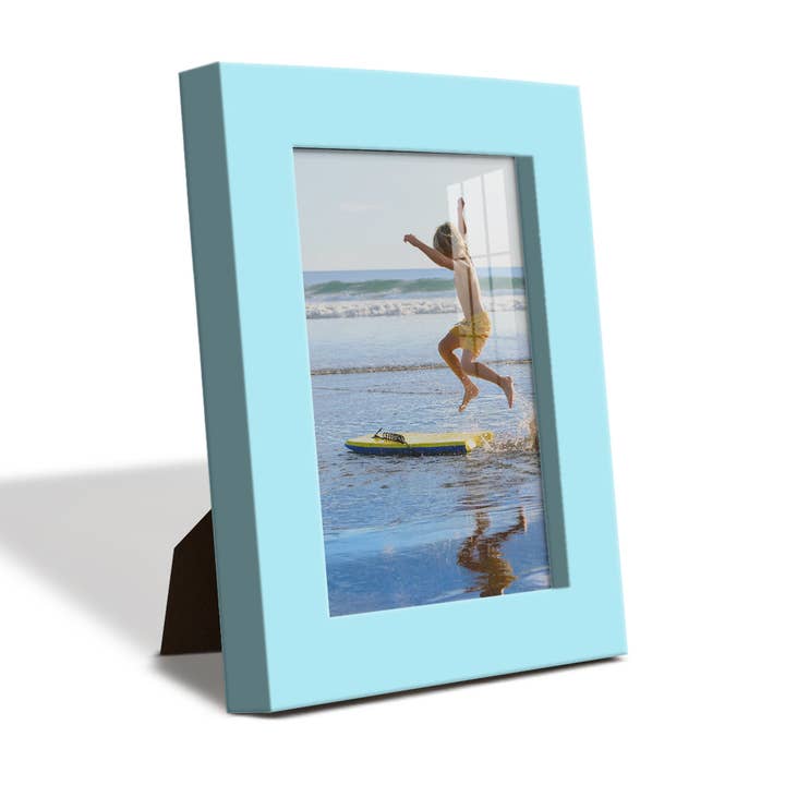 Photo Frame. Real Wood Modern Frame, Blue for wholesale by Wexford Home