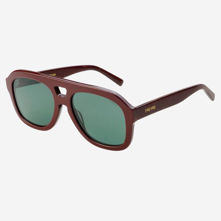 Bordeaux Occhiali da sole aviator oversize in acetato Voyager in vendita all'ingrosso su Faire2