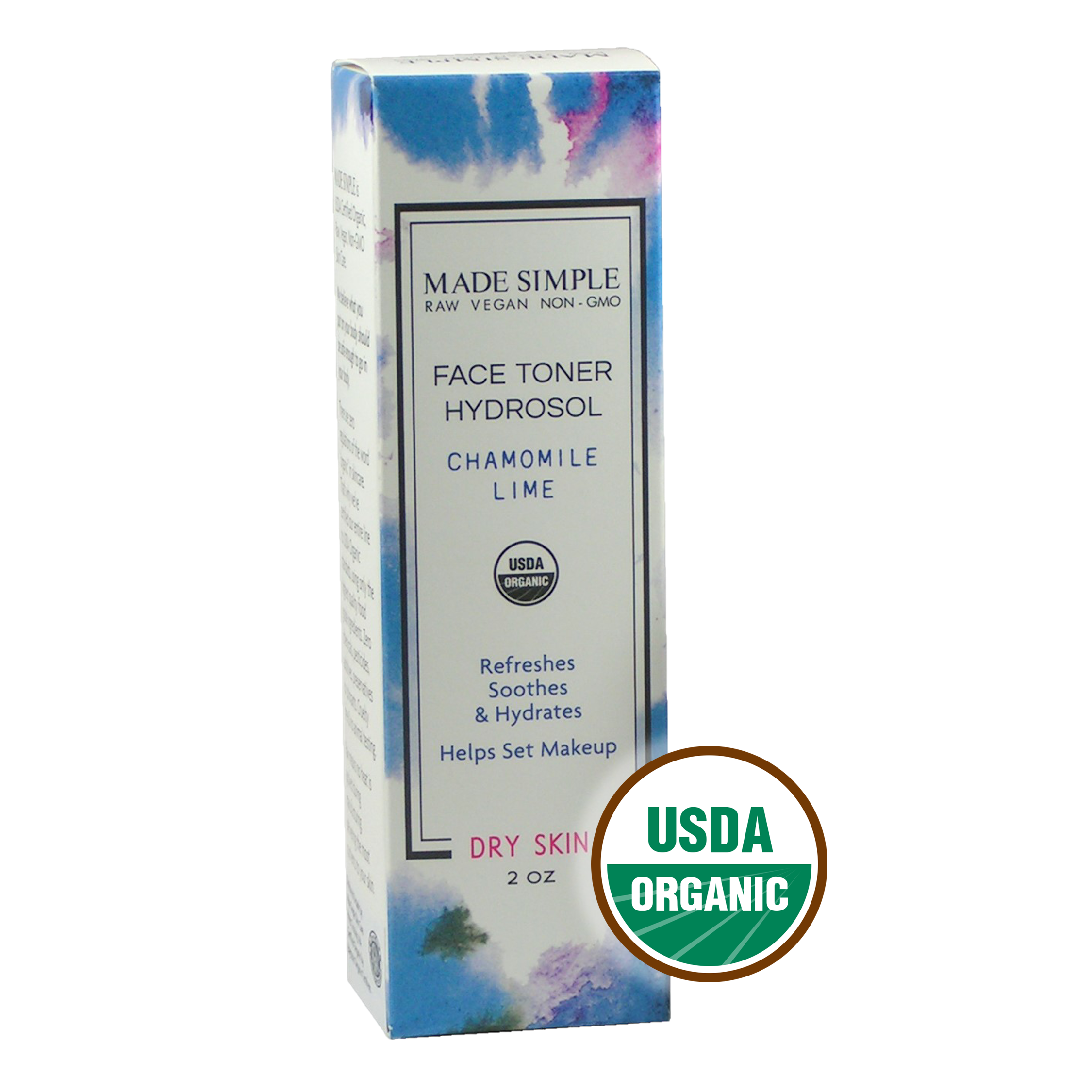 Made Simple Skin Care – Engroshandel Ansigtstoner – Kamille Lime Ansigtstoner til Tør Hud - Økologisk & Vegansk1