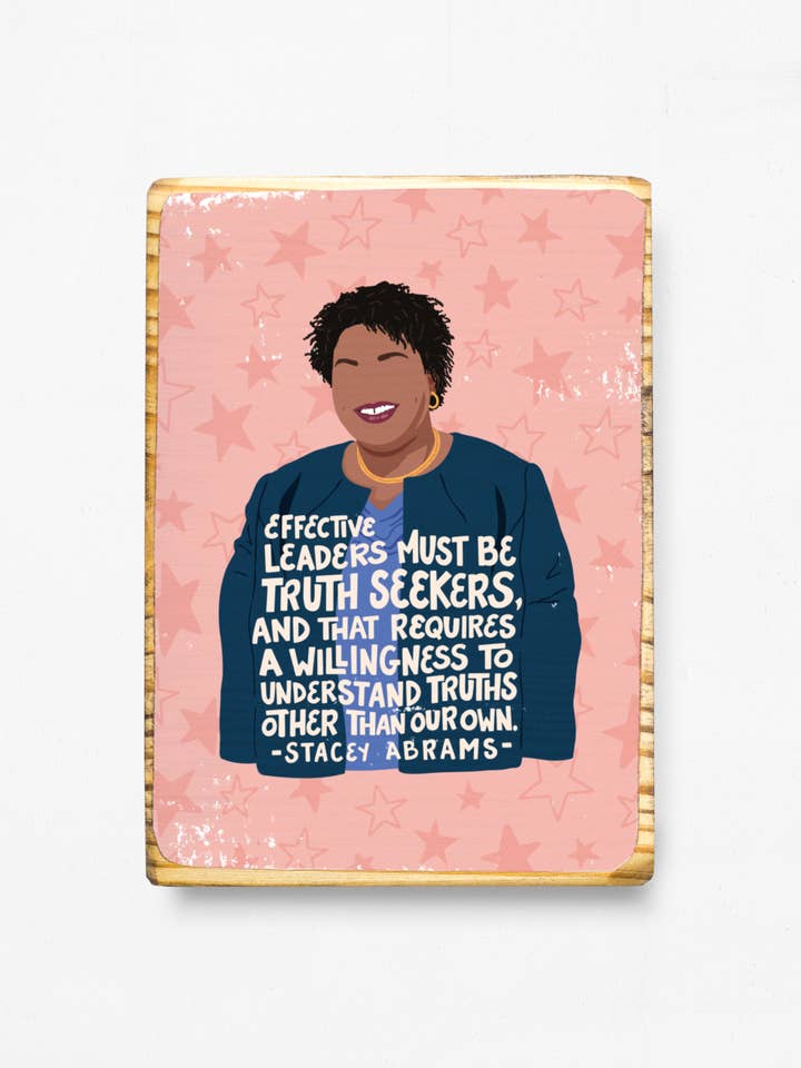 Cita de Stacey Abrams - Arte de madera para venta al por mayor de ARCHd