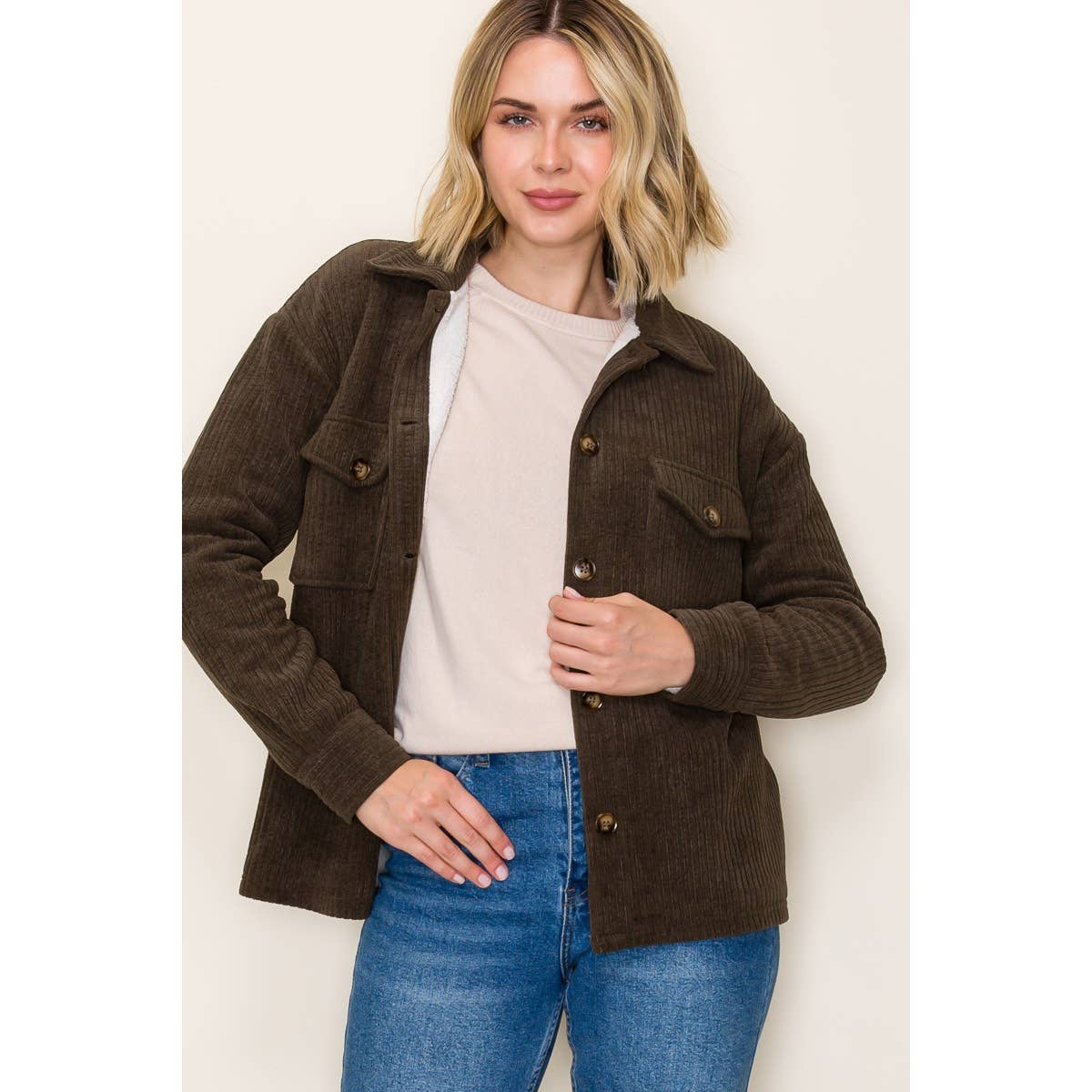 STACCATO - Wholesale Jas - Dames - CORDUROY JAS MET BONTRAND0