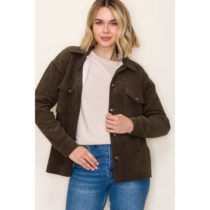STACCATO - Wholesale Jas - Dames - CORDUROY JAS MET BONTRAND