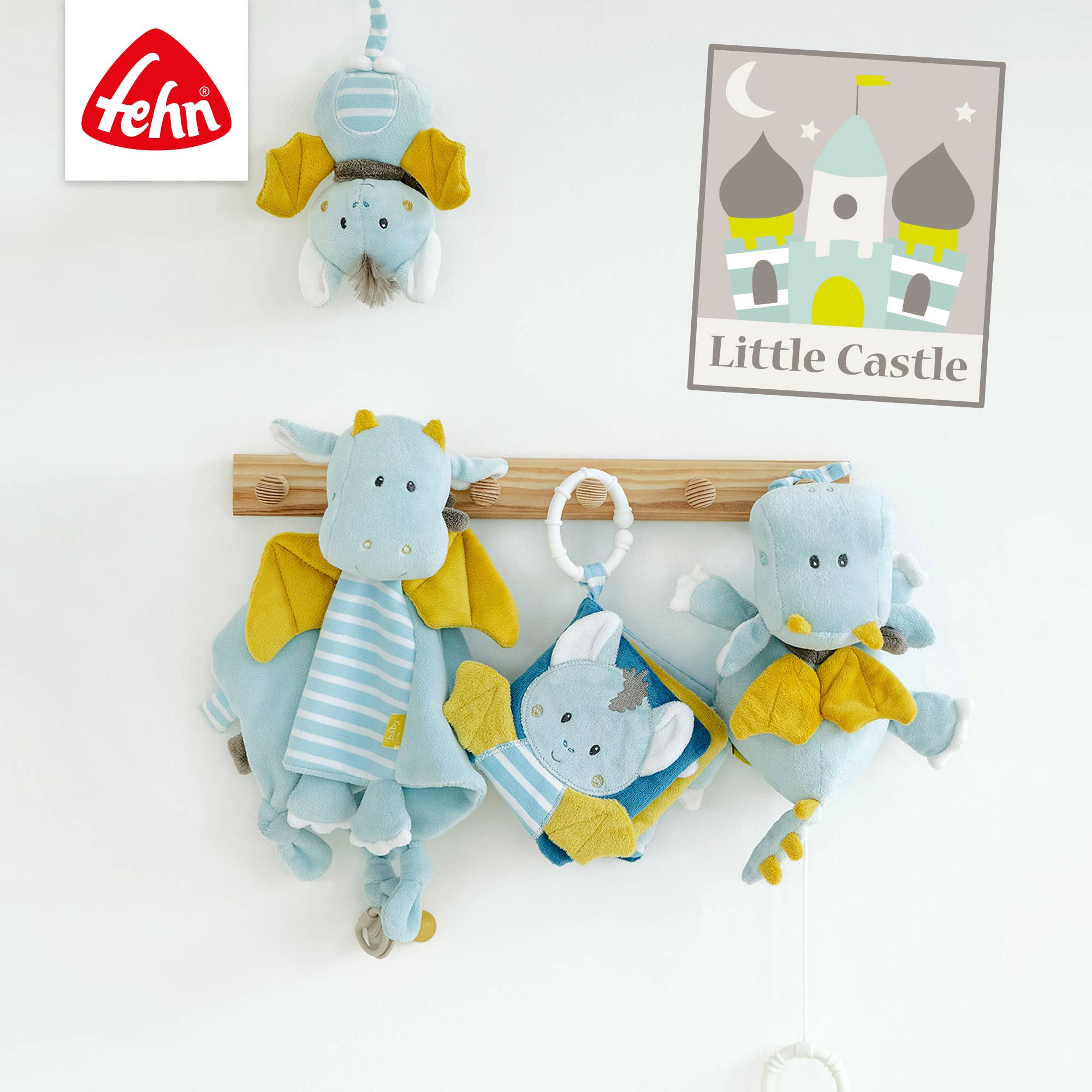 Fehn - Wholesale Travel Pillow - Kids & Baby - Bat neck support - neck pillow with rattle animal5