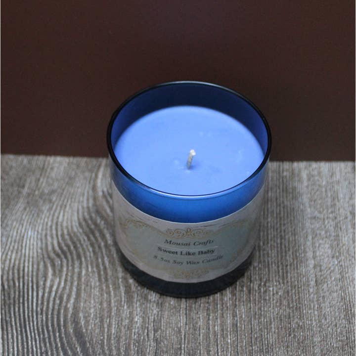 Mousai Crafts - Wholesale Jar/Filled Candle - Sweet Like Baby 8.5oz Soy Wax Candle3