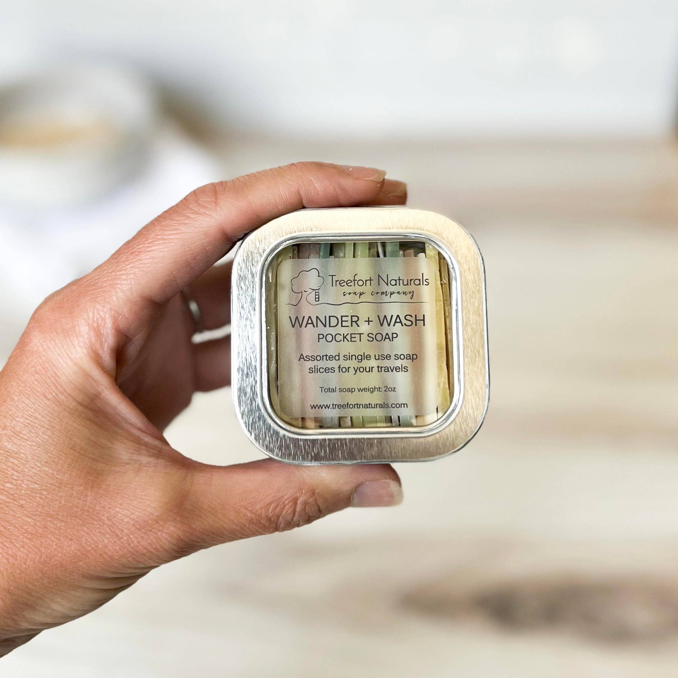 Treefort Naturals Soap Company - Wholesale Bar Soap - Wander + Wash Pocket Soap - travel soap, camping soap3