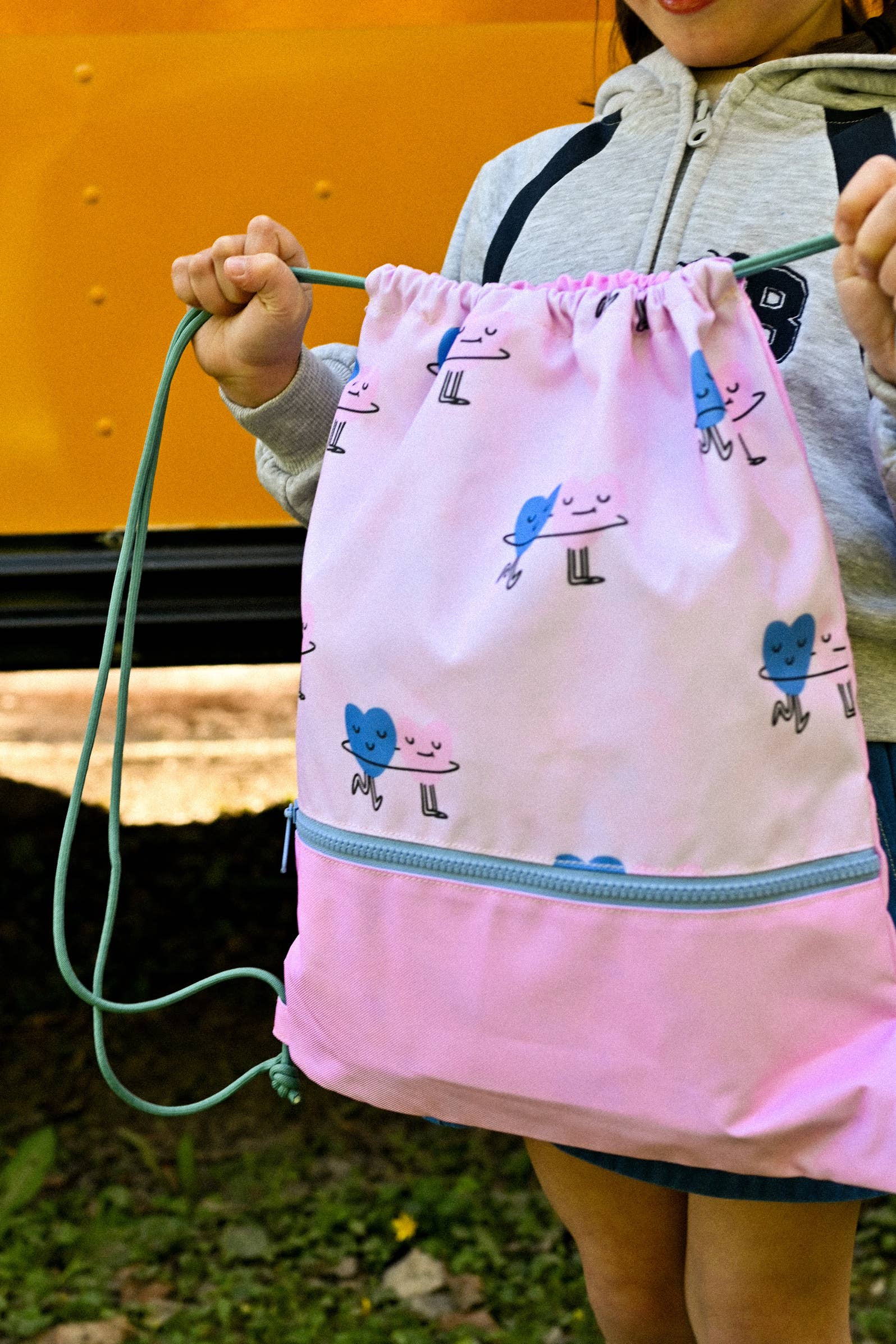 the cotton cloud – wholesale Pencil case/pouch – Drawstring Bag Dancing Hearts10