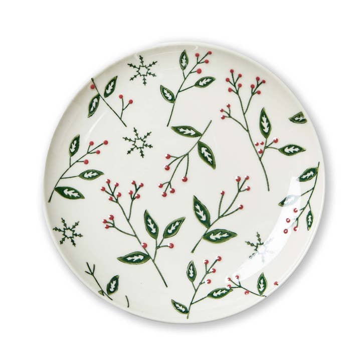 Tis The Season Appetizer Plate Multi Stoneware Christmas for wholesale by tag