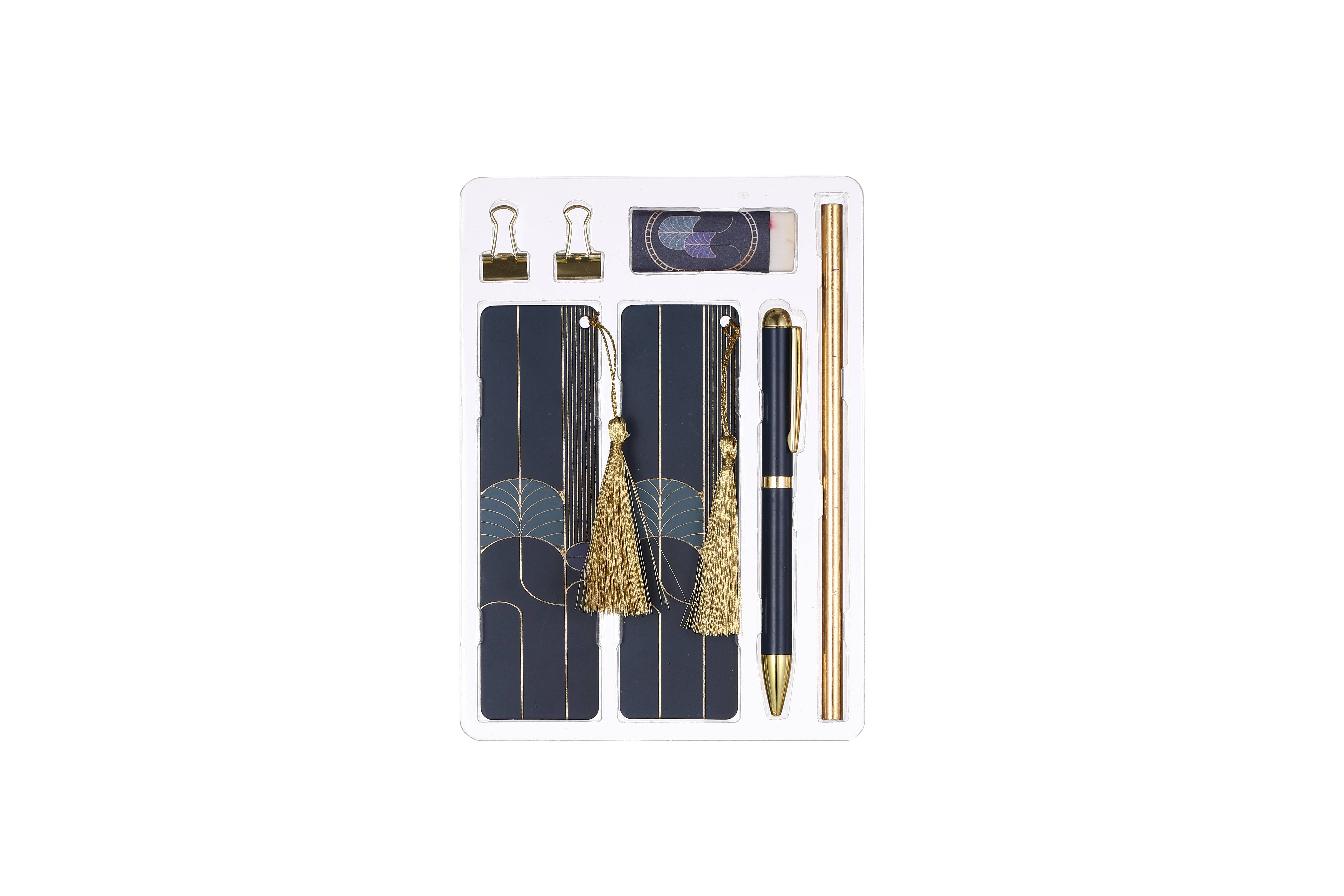 STELLA GREEN - Wholesale Stationery/Notecard Set - Art Deco Stationery Set with Notebook and Accessories2