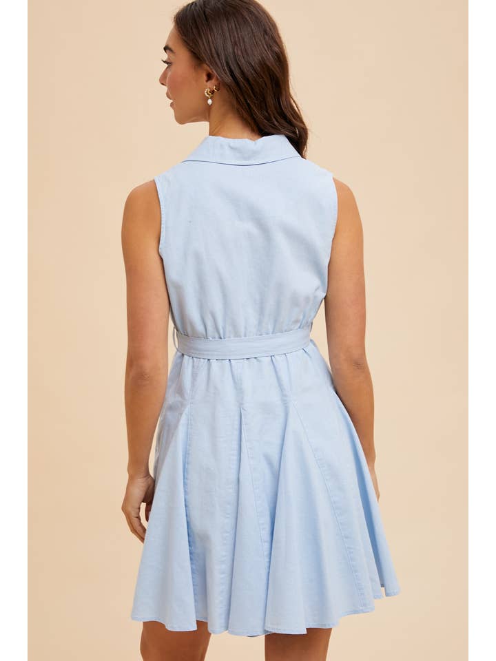 In Loom - Wholesale Dress - Women's - SLEEVELESS LAPEL MINI DRESS5