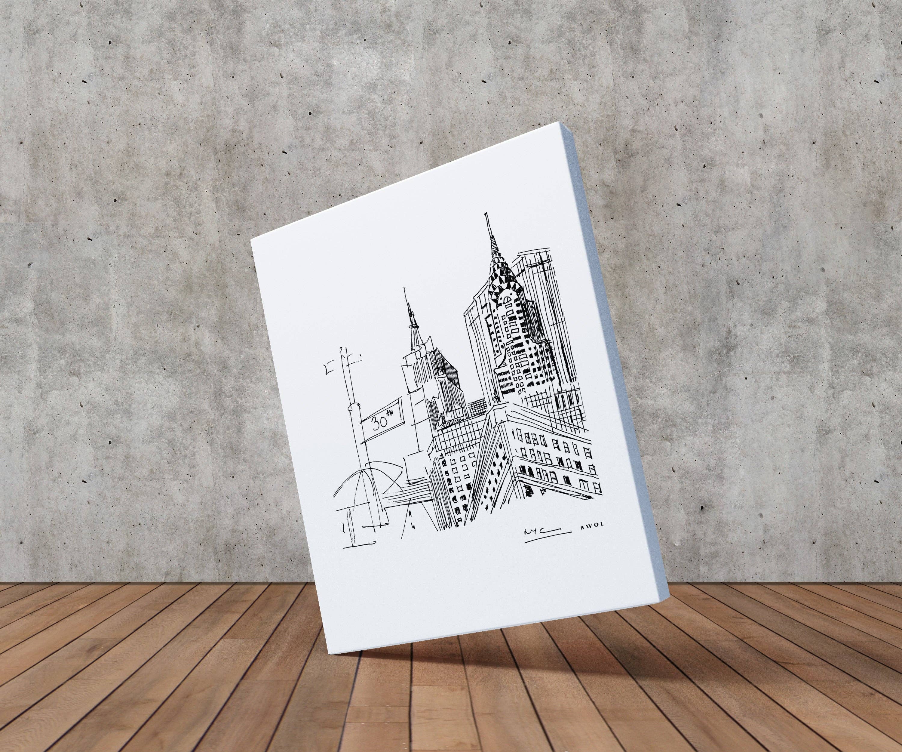 Creations Awol - Wholesale Art Print - New York City Art, Iconic Skyscrapers: Canvas Print2