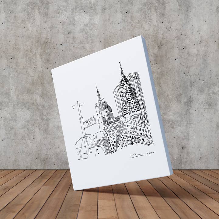 Creations Awol - Wholesale Art Print - New York City Art, Iconic Skyscrapers: Canvas Print2