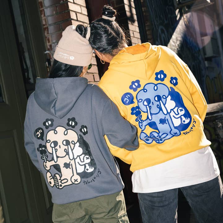 UKIUKI: Screenprinted thick hoodie for wholesale by Karepango