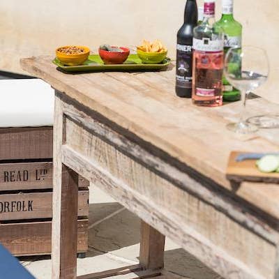 Outdoor Bar Bench for wholesale by Tiffany Jayne