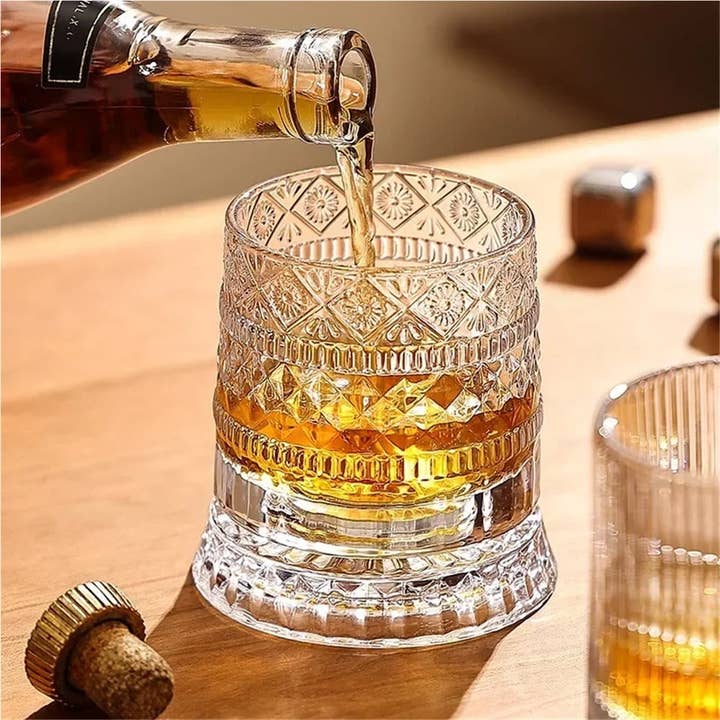 Spinning Crystal Whisky Glass 8.75oz - 1piece for wholesale by IKIDO