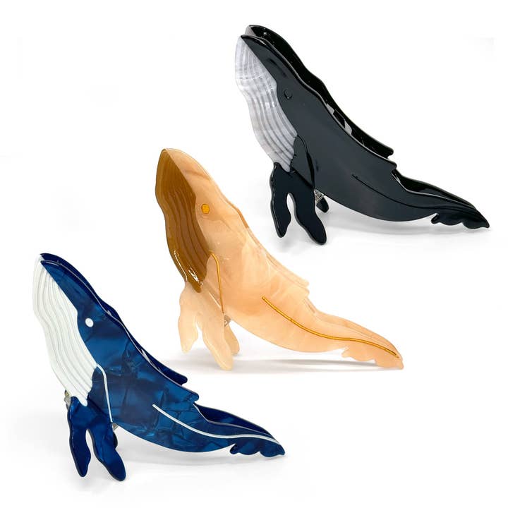 Humpback Whale Hair Claw Clip – Ocean-Inspired Accessory for wholesale by Rainbow Unicorn Birthday Surprise