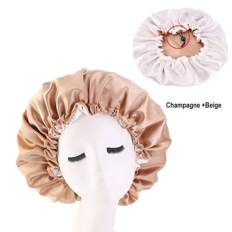 Milk & Honey – wholesale Sleep cap / bonnet – women's – Reversible Satin Bonnet2