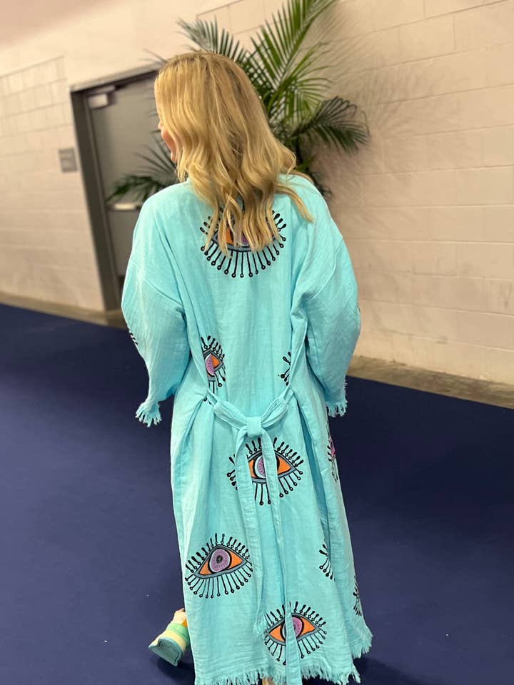 Karli Buxton - Wholesale Kaftan - Women's - Turquoise Multi Eye Kaftan Christmas!1