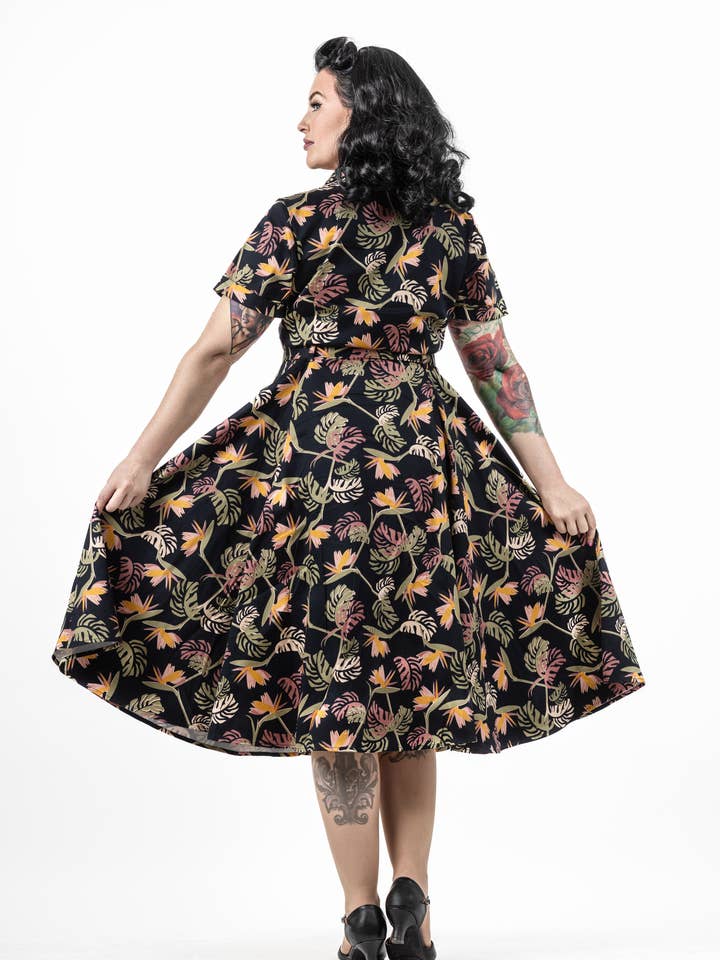 Lindy Bop / Econotrom S.L. - Wholesale Dress - Women's - Bridget Paradise Palm Swing Dress XXS-4XL1