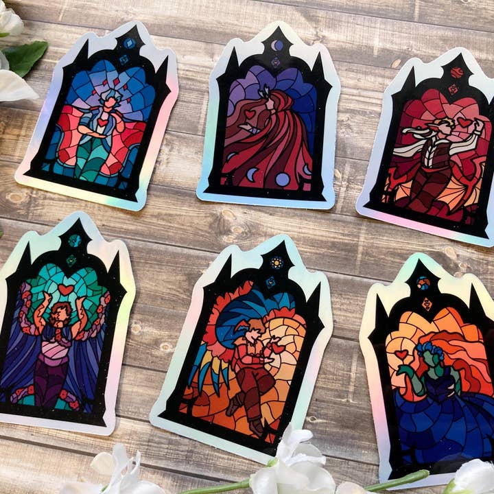 Life Series Winners Holographic Vinyl Stickers for wholesale by Winterstar Art