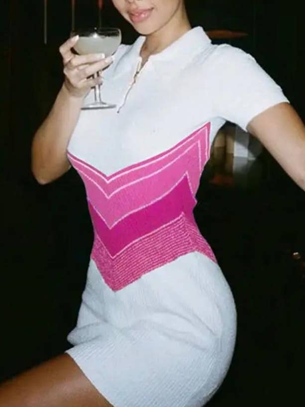 Vit stickad klänning för wholesale av Selfie Couture by Trendology