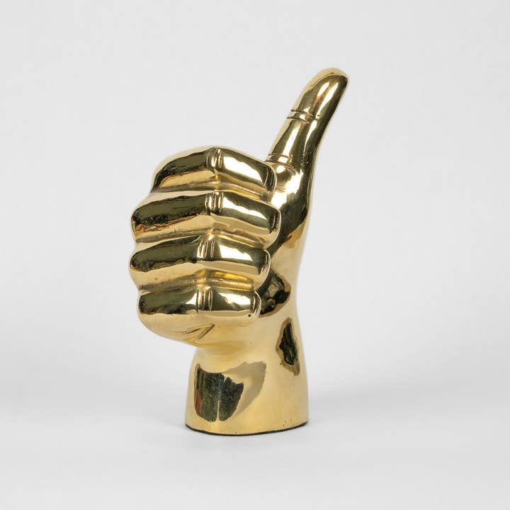 PRIZE - Wholesale Sculpture - Thumbs Up or "Gig 'Em, Aggies" Hand Sculpture in Brass