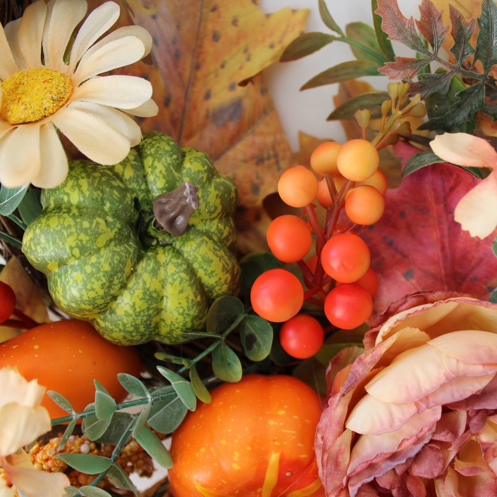 ACNITE(We cover U.S. import duties) - Wholesale Wreath - Thanksgiving day pumpkin maple wreath for autumn home decor3