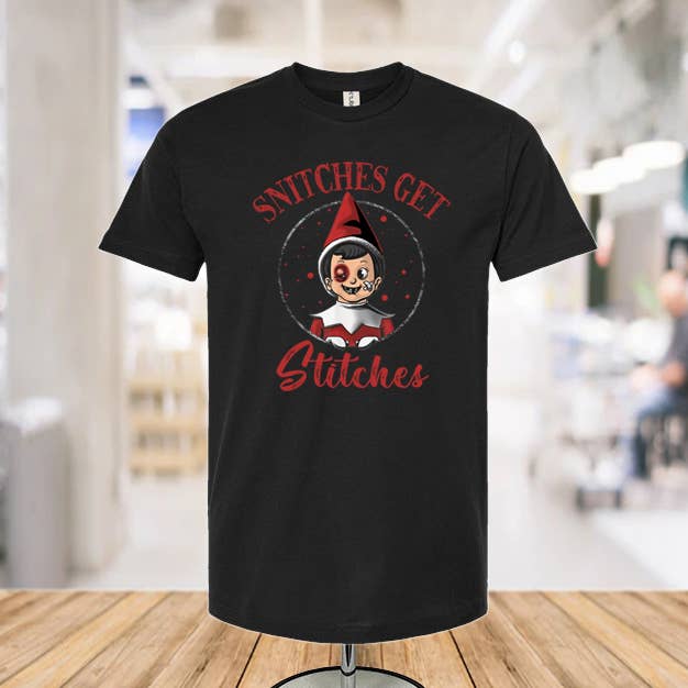 Snitches Get Stitches Tee voor wholesale door Infidel Nation Apparel