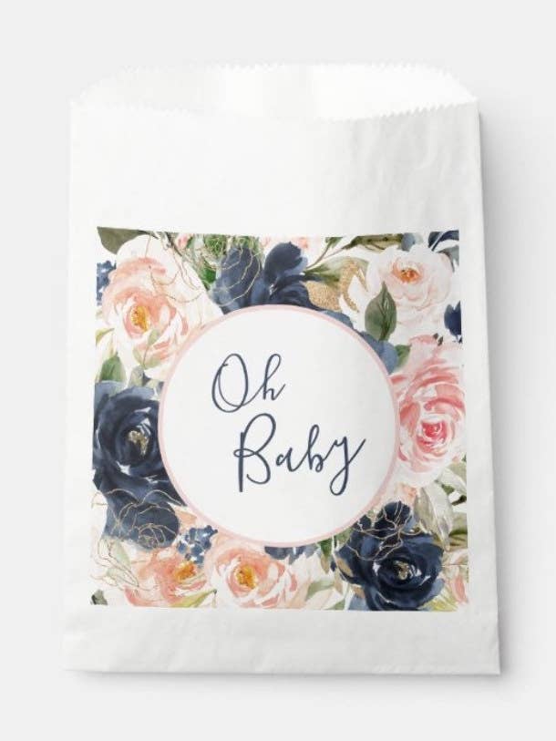 Bolsas de Favor Oh Baby Rosa y Azul para Revelación de Género para venta al por mayor de Hullaballoons