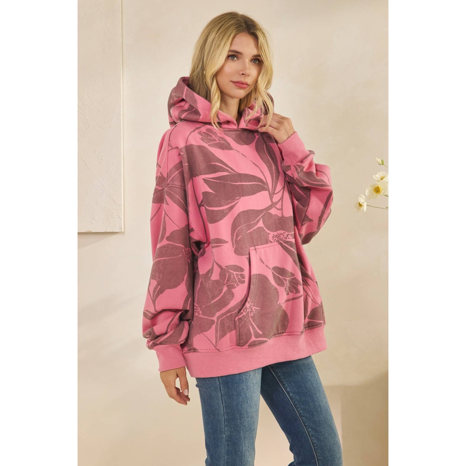 Veveret – wholesale Hoodie - Dam – Tryckt fleecehuvtröja11