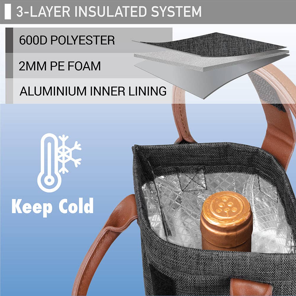 OPUX – wholesale Wine tote – 1 Bottle Classic Wine Carrier Bag6