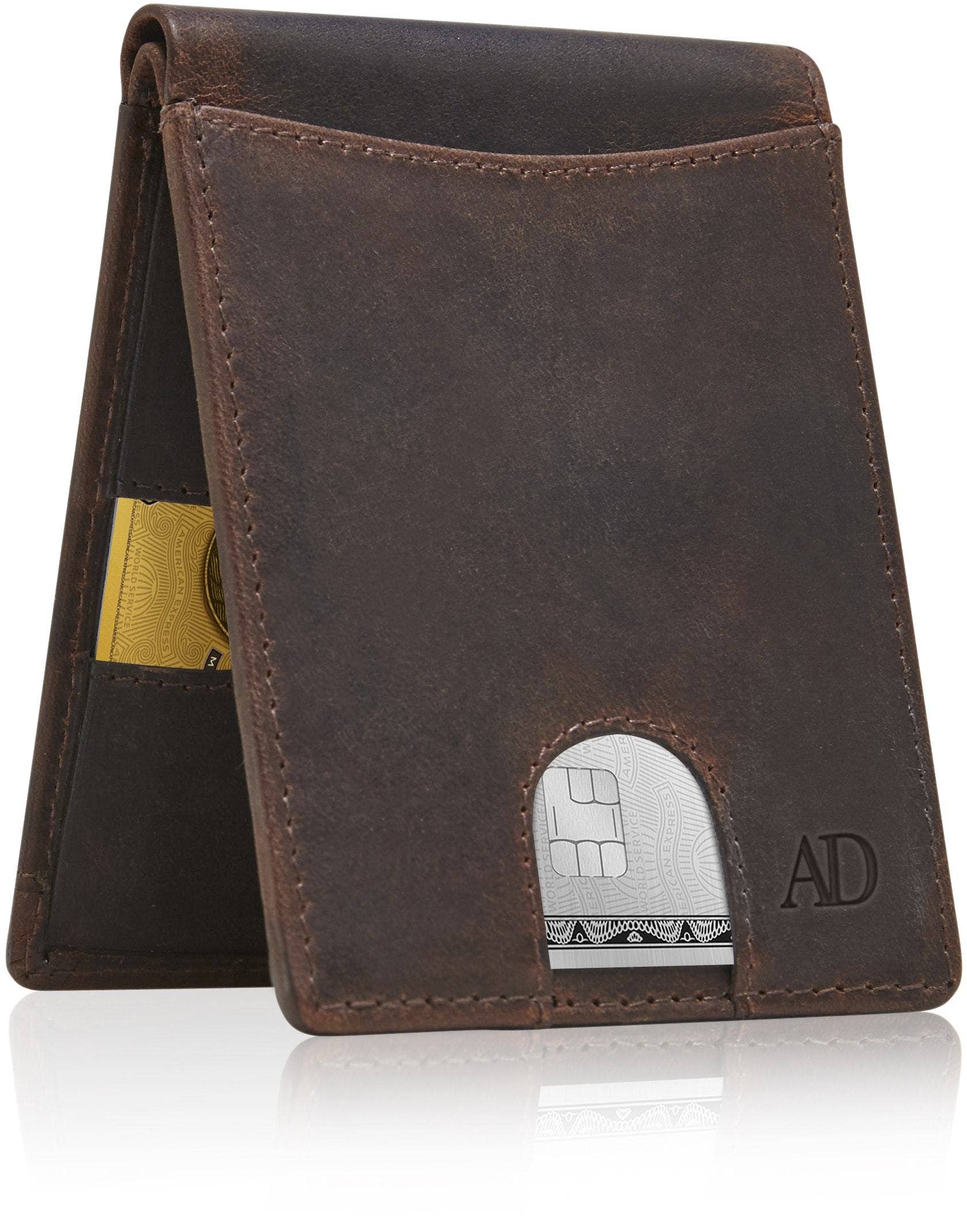Access Denied Accessories - Vente Portefeuille – homme - Portefeuilles Bifold pour Hommes Portefeuille Mince en Cuir RFID avec Sangle de Tirage6