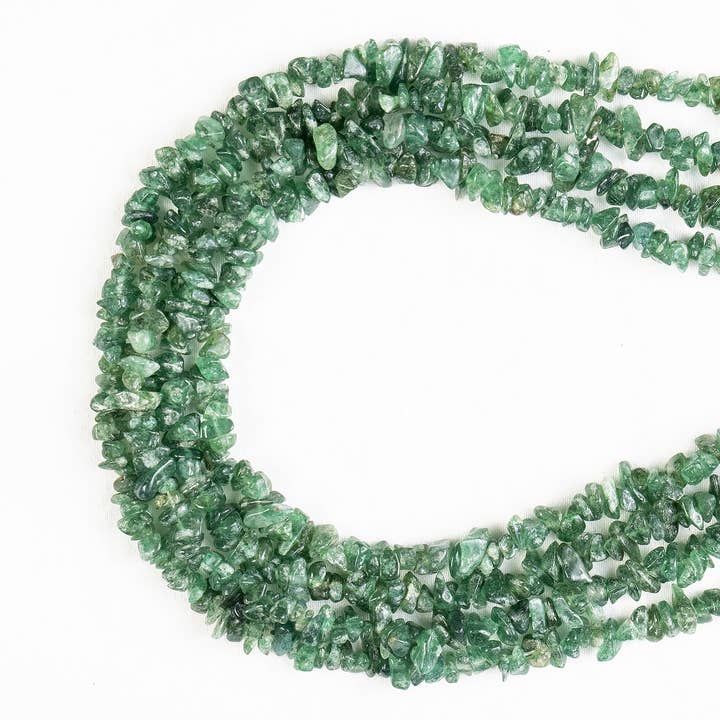 Soothing Crystals Beads - Wholesale Beads - Green Aventurine Chip Beads Strand, Crystal Uncut Beads10